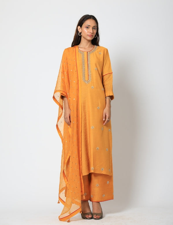 Mango yellow kurta set