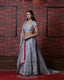 SILVER TISSUE LEHENGA SET WITH MOTI WORK