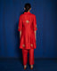 RED MOONGA FABRIC TOP AND BOTTOM SET