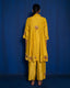 YELLOW  MOONGA FABRIC TOP AND BOTTOM SET