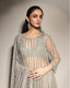 OLIVE GREEN COLOR NET FABRIC ANARKALI SHARARA