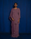 WINE  SHARARA SET WITH HAND EMBROIDERY OF ZARDOZI WITH THREAD
