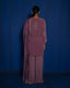 WINE  SHARARA SET WITH HAND EMBROIDERY OF ZARDOZI WITH THREAD