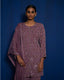 WINE  SHARARA SET WITH HAND EMBROIDERY OF ZARDOZI WITH THREAD
