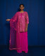 PINK SHARARA SET WITH HAND EMBROIDERY OF GOLD AARI AND ZARDOZI