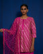 PINK SHARARA SET WITH HAND EMBROIDERY OF GOLD AARI AND ZARDOZI
