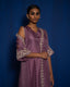 WINE CAPE SET WITH HAND EMBROIDERY OF ZARDOZI WITH CUTDANA
