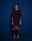 PURPLE SUIT SET WITH HAND EMBROIDERY OF DULL GOLD