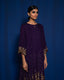PURPLE SUIT SET WITH HAND EMBROIDERY OF DULL GOLD