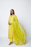 Yellow and Lime Green Kota Suit with Dupatta