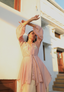 The Indo-Western Pink Colour Jacket with Dhoti